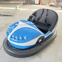 Système de Voitures Tamponneuses Commerciales à Batterie 2 Places avec Grille de Sol en Fibre de Verre et Capacité de 150 kg pour Aires de Jeux Intérieures/Extérieures