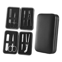 Ensemble de manucure en acier inoxydable 4 pièces, ensemble de coupe-ongles, outils de manucure et de pédicure portables