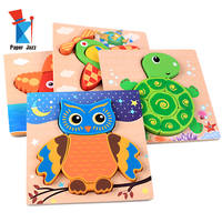 Collection de puzzles en bois 3D multicolores - Cadeau écologique pour enfants