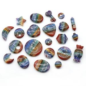 47 diferentes tipos de piedra de 7 Chakras, piedra de energía curativa Natural, adorno de piedra de arcoíris de lujo personalizado - Product Image 4