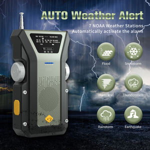 4000 נייד mah noaa emerncy בנק חשמל עם טעינה סולארית crank יד crank sos am/fm ומסך תצוגת פנס פנס פנס לד - Product Image 5