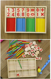 Juguetes Montessori de matemáticas, juguete educativo de madera para niños, rompecabezas de aprendizaje temprano, palos de conteo de números para niños, juguetes de matemáticas - Product Image 2