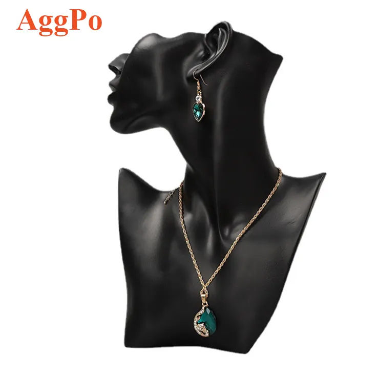Soporte de exhibición de MANIQUÍ PARA muestra de pendientes, collar y anillo de joyería, colgante de resina para tienda de joyas, Color opcional