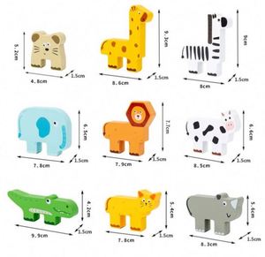 CPC CE Boys Girls Birthday <b>Gift</b> DIY Toy Balance Game Toddler Cute Cartoon Animals Shape <b>Creative</b> Building Block - Product Image 6