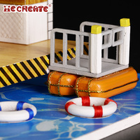 IIECREATE Maison miniature artisanale unique en bois écologique à l'échelle 1:24 pour puzzle 3D, kits de bricolage pour adultes
