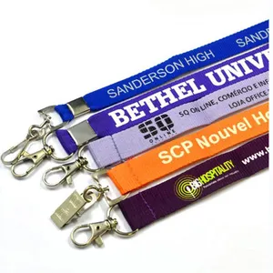 Personalized Beaded Lanyard Cord For Keys Or Id Badge With Oval Hook Custom Printed Neck Office Lanyards For Employee