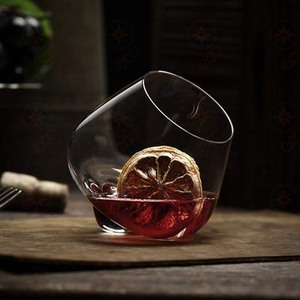 Copas de <span class=keywords><strong>Vino</strong></span> Giratorias de Cristal de 10 oz con Base de Madera, Copas de <span class=keywords><strong>Vino</strong></span> Modernas, Elegantes Copas para Degustación de Whisky y Vinos Tintos - Product Image 6