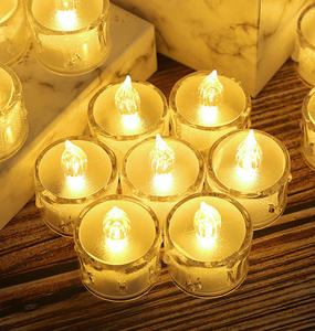 Vela LED Brillante para Fiestas, Decoración de Mesa para Cenas en Interiores, Mini Vela LED de Cristal con Pilas - Product Image 5