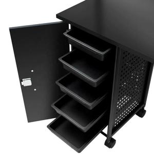 Table de manucure simple et moderne avec aspirateur intégré, double armoire et tiroirs multi-niveaux pour outils de nail art – Vente en gros pour salons de manucure - Product Image 3