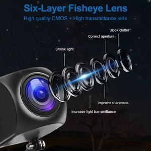 Ritim 1080P 2K su geçirmez geri görüş kamerası evrensel tip araba dvr'ı ön ve arka görüş kamerası ters yardım - Product Image 5