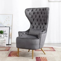 Hochwertige Wohnzimmer möbel Sofas Französisch Akzent Stuhl Samt Sofa Stühle Stoff Sessel