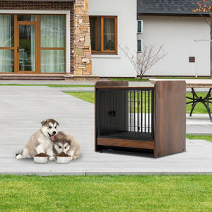 नई आगमन आधुनिक घरेलू इनडोर भारी शुल्क लकड़ी पालतू टोकरा लकड़ी के घर के लिए कुत्तों बिल्लियों - Product Image 5