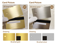 Carte métallique NFC gravée en acier inoxydable pour le système de gestion bancaire/adhésion/ID du logiciel nfc