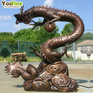 China Fengshui Bronze Dragon Statue