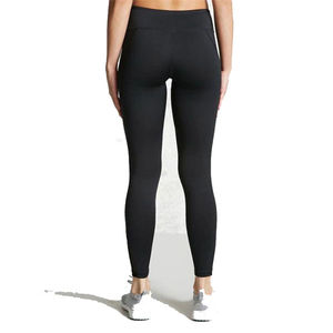 Leggings de yoga taille haute de couleur unie pour femmes pantalons d'aérobic pour le sport Fitness pantalons longs taille haute - Product Image 5