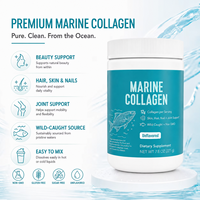 Poudre de protéines de collagène marin, collagène hydrolysé, complément éclaircissant pour la peau, les cheveux, les ongles et les articulations