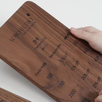 Présentoir de menu en bois de noyer Design de menu de boisson élégant Artisanat en bois durable pour restaurants bars décor à la maison écologique