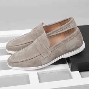 Mocassins Gommino d'hiver pour hommes en cuir véritable, confortables, faits main, légers, imprimés, à enfiler, pour le bureau - Product Image 4