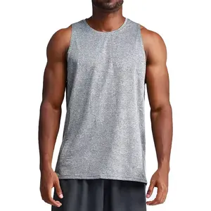 High Quality 100% Polyester Men's Plus size Tank Tops Mesh Vest Loose Breathable Basketball Running Workout Tanks