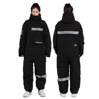 Combinaison d'hiver à enfiler rapidement pour la moto, le ski et la pêche, épaisse, chaude, coupe-vent, avec fermeture éclair à la taille, confortable et élégante