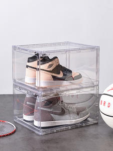 Özel yapılmış şeffaf şeffaf Sneaker ayakkabı rafı saklama kutusu akrilik ayakkabı kutusu - Product Image 4