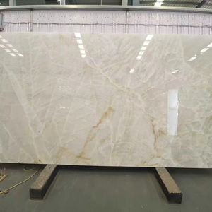 Losa de mármol blanco de la Edad de Hielo Natural, retroiluminación de mármol de ónix blanco, revestimiento de pared, fondo fotoeléctrico, mármol blanco de cristal - Product Image 1