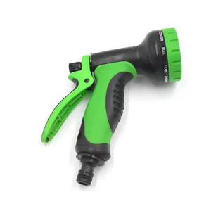 Factory supplier Plastic spray water gun hose nozzle 10 Pattern Adjustable high pressure garden hose Spray Gun