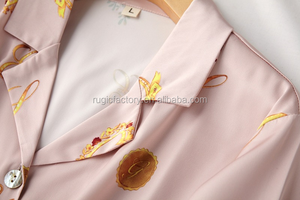 Pigiama di seta Primavera e autunno manica lunga <span class=keywords><strong>homewear</strong></span> set di <span class=keywords><strong>abbigliamento</strong></span> di moda delle donne degli indumenti da notte delle donne degli indumenti da notte - Product Image 5