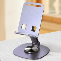 Support de téléphone rotatif réglable à 360 en métal, support de bureau pour tablette portable anti-dérapant, caractéristique étanche