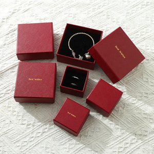 Scatole per Gioielli in Cartone Rosso Bordeaux Personalizzate con LOGO, Confezioni per Gioielli, Scatole per Anelli e Bracciali - Product Image 3
