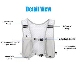 <span class=keywords><strong>Gilet</strong></span> d'hydratation portable en nylon et polyester, personnalisable, faible MOQ, en stock, avec bidons, sac de course inclus, unisexe-adulte - Product Image 5