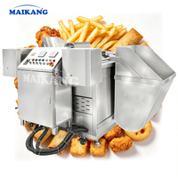 Friteuse à bascule automatique à prix d'usine, capacité 100-300 kg/h, pour la production de chips de banane, frites et snacks