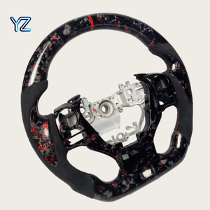 พวงมาลัยคาร์บอนไฟเบอร์แบบฟอร์จ<span class=keywords><strong>ส</strong></span>ีแดง YZ Sport Style <span class=keywords><strong>ส</strong></span>ำหรับ Lexus CT CT200H RX RX200T RX300 RX350 IS300 อะไหล่ตกแต่งภายในรถยนต์ - Product Image 3