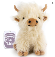 Peluche de vache des Highlands lestée par le poids, adaptée aux enfants et aux femmes, avec doublure intérieure rembourrée de lavande, personnalisable