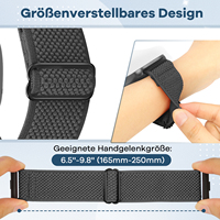correa de reloj elástica y ajustable de nailon para xiaomi redmi watch 5 / redmi watch 4 / xiaomi smart band 9 pro / smart band