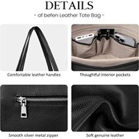 Sac de travail en cuir véritable pour les femmes Ordinateur portable Sacs à main à bandoulière Compartiments Womens Travel Satchel Promotional Handbags
