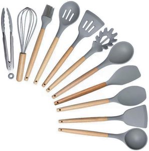 Ensemble d'ustensiles de cuisine antiadhésifs, outils de cuisine en silicone résistant à la chaleur avec support - Product Image 3