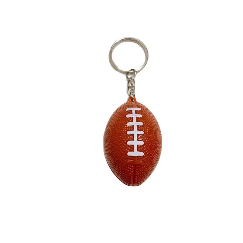 Mini porte-clés de football simulé, pendentif de voiture, cadeau de réunion sportive, porte-clés de football Rugby