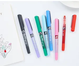 厂家直销新款设计笔筒笔尖光滑不上墨大容量耐用亚克力学校办公室专用中性笔