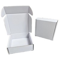 Boîte en carton personnalisée avec impression de logo, recyclable, en carton ondulé, pliable, avec fermeture pour produits ménagers et cosmétiques