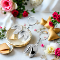 Porte-clés en métal personnalisé Lucky Cookie Fortune Cookie Porte-clés Fortune Cookie Porte-clés souvenir de mariage