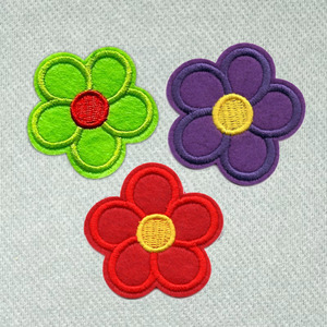 新款上市五瓣花贴贴花全刺绣铁彩色花贴女装 - Product Image 6