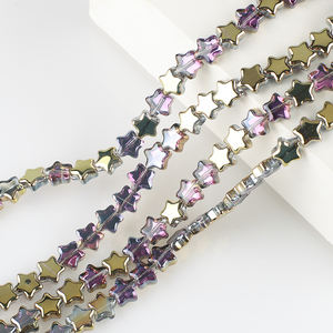 Cuentas de cristal con forma de estrella de 8MM, 50 Uds., Pendientes colgantes de cuentas de cristal de pentagrama multicolor, abalorios, regalos de adorno de Navidad DIY - Product Image 3