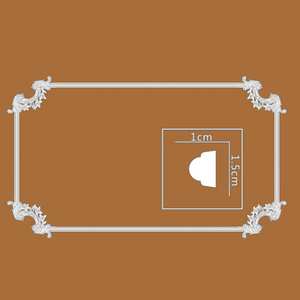 ポリウレタン製コーナートリム装飾花柄アクセント テレビ背景壁丸角天井トリム ヨーロピアンスタイル写真ホテル - Product Image 5