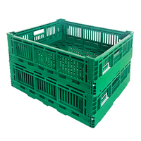 Caisse de rangement pour légumes en plastique PP robuste, empilable, pliable et ventilée, vente en gros