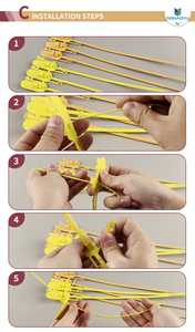 Tùy chỉnh Khóa Thẻ Con dấu nhựa an ninh con dấu cho hậu cần - Product Image 4