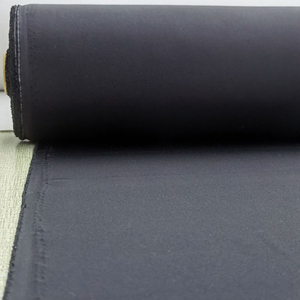 Tessuto in Seta Crepe De Chine Nero, Larghezza 140cm, Peso 30mm, per Abiti da Sposa - Product Image 2