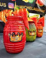 Gobelets à boisson Yardas Para de 16 oz/24 oz/32 oz à col long pour slush, daiquiri, en plastique, avec paille