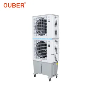 OUBER-enfriador de aire por evaporación industrial móvil, doble cubierta, 3 velocidades, oferta directa