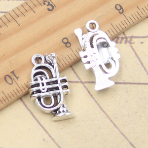 Instrumentos musicales Cornet Charms para pulseras COLLAR COLGANTE DIY joyería hecha a mano accesorios 22x12mm - Product Image 5